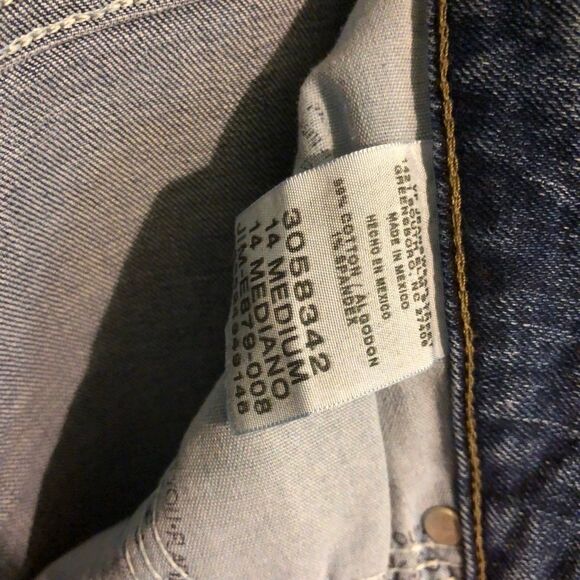 90s Vintage Lee Classic Denim Wash Bootcut Jeans size 14 - Picture 6 of 6